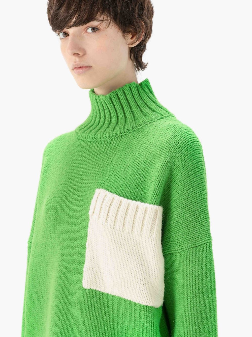 knitted patch-pocket jumper - 6