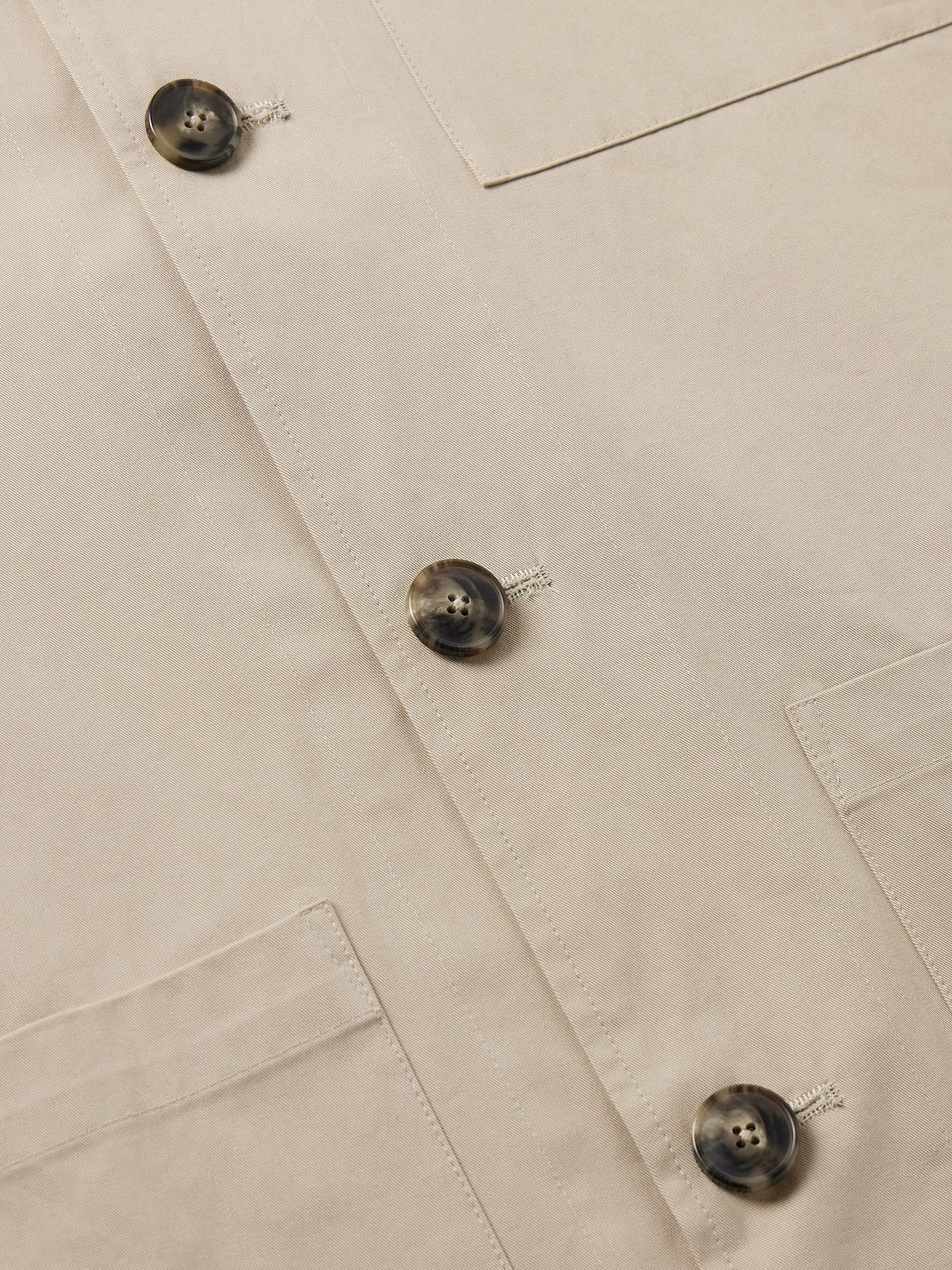 Cotton-Gabardine Jacket Beige - 5
