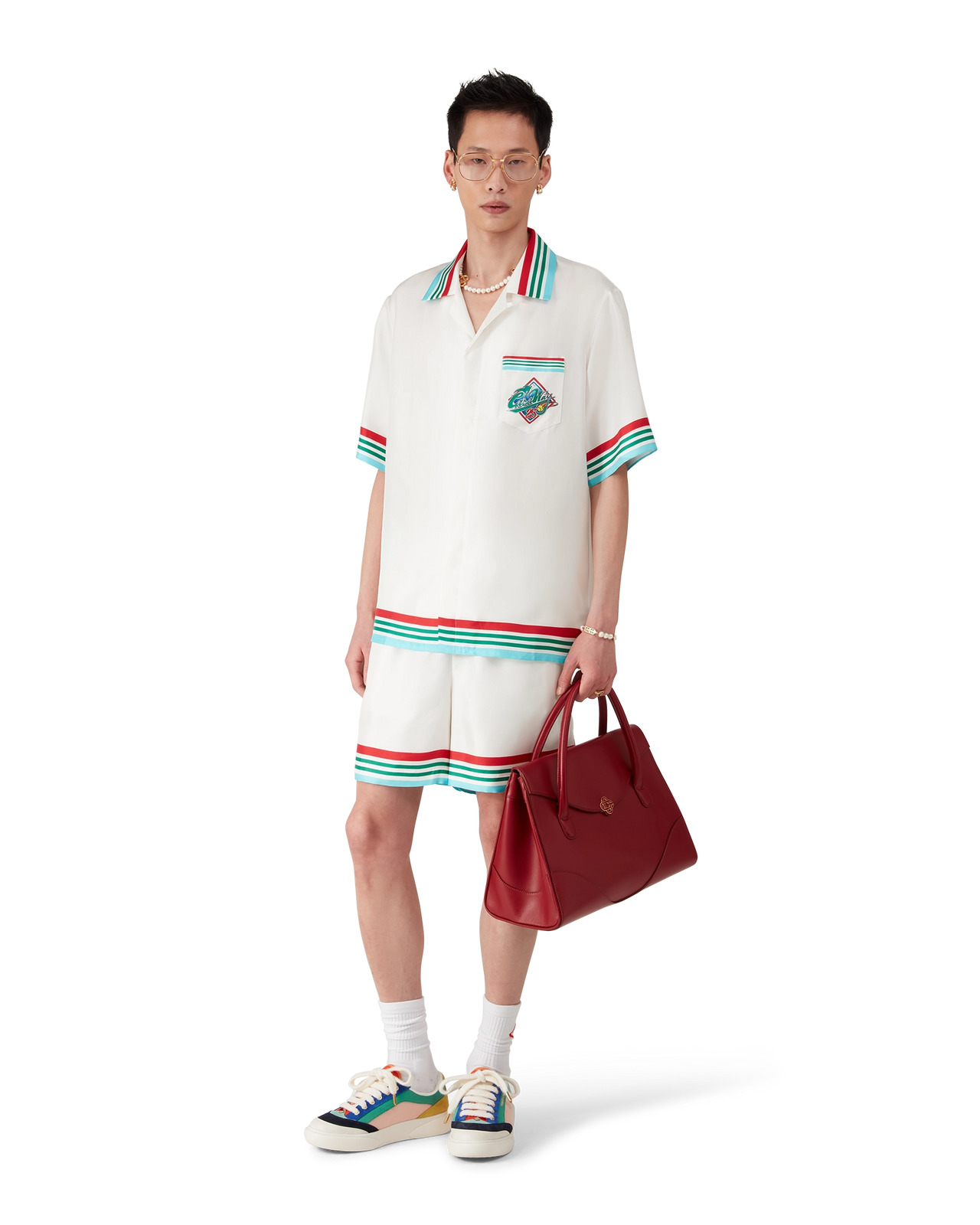 Casa Way World Series Short Sleeve Silk Shirt | Casablanca Paris - 7