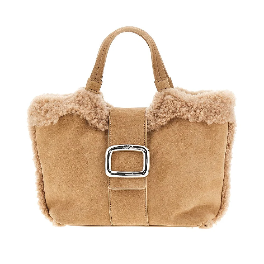 MINI VIV' CHOC LEATHER SHOPPING BAG - 1