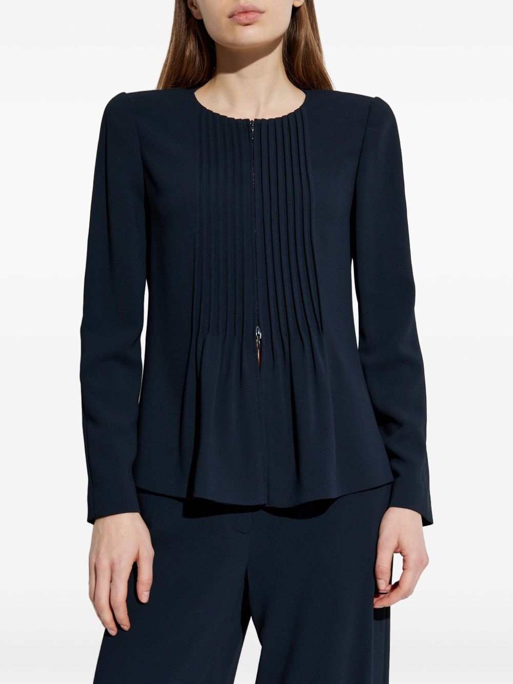 pleated fitted jacket - 3