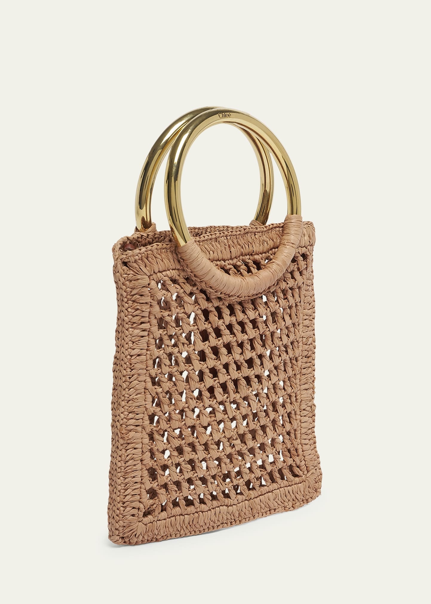 Summer Banana Tote Bag in Crochet Paper and Leather - 3