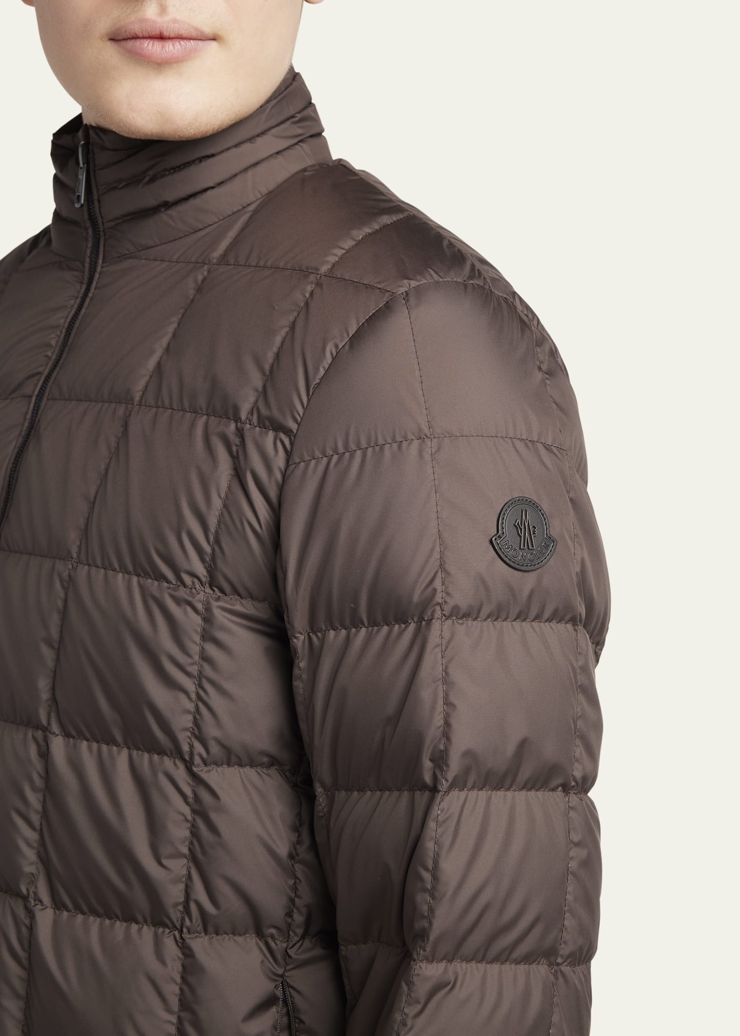 Men's Edit Dark Brown Teddy Fleece and Padded Reversible Livra Jacket - 5