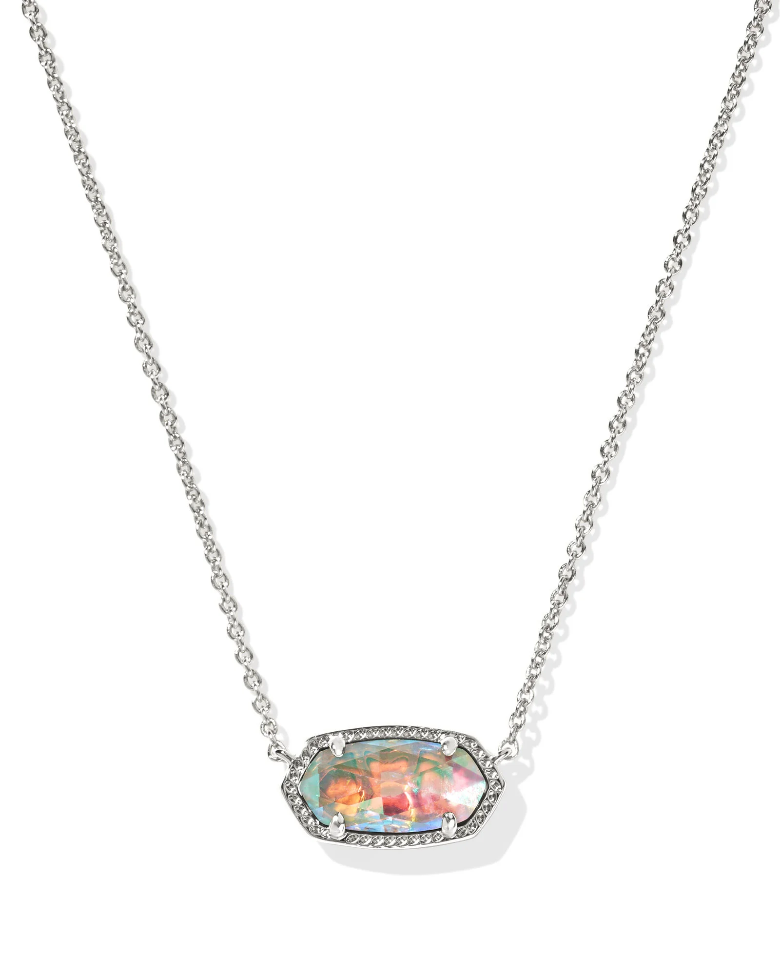Elisa Gold Pendant Necklace in Dichroic Glass - 1