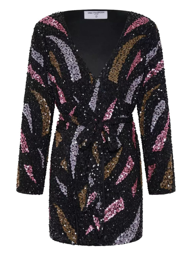 Delusion sequin wrap dress 1