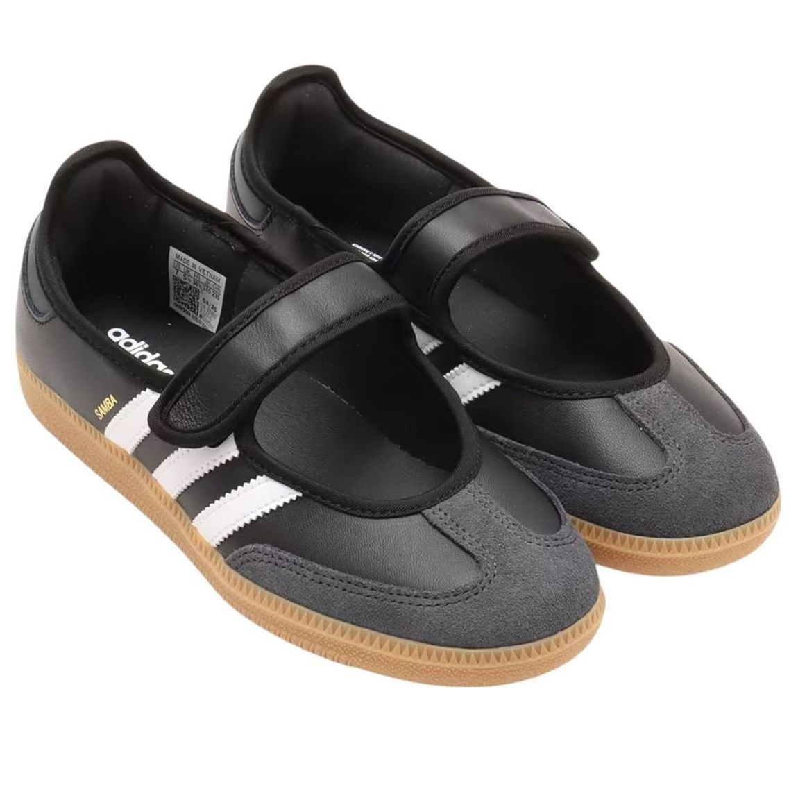 (WMNS) adidas Samba Jane 'Black White Gum' JQ6445 - 3