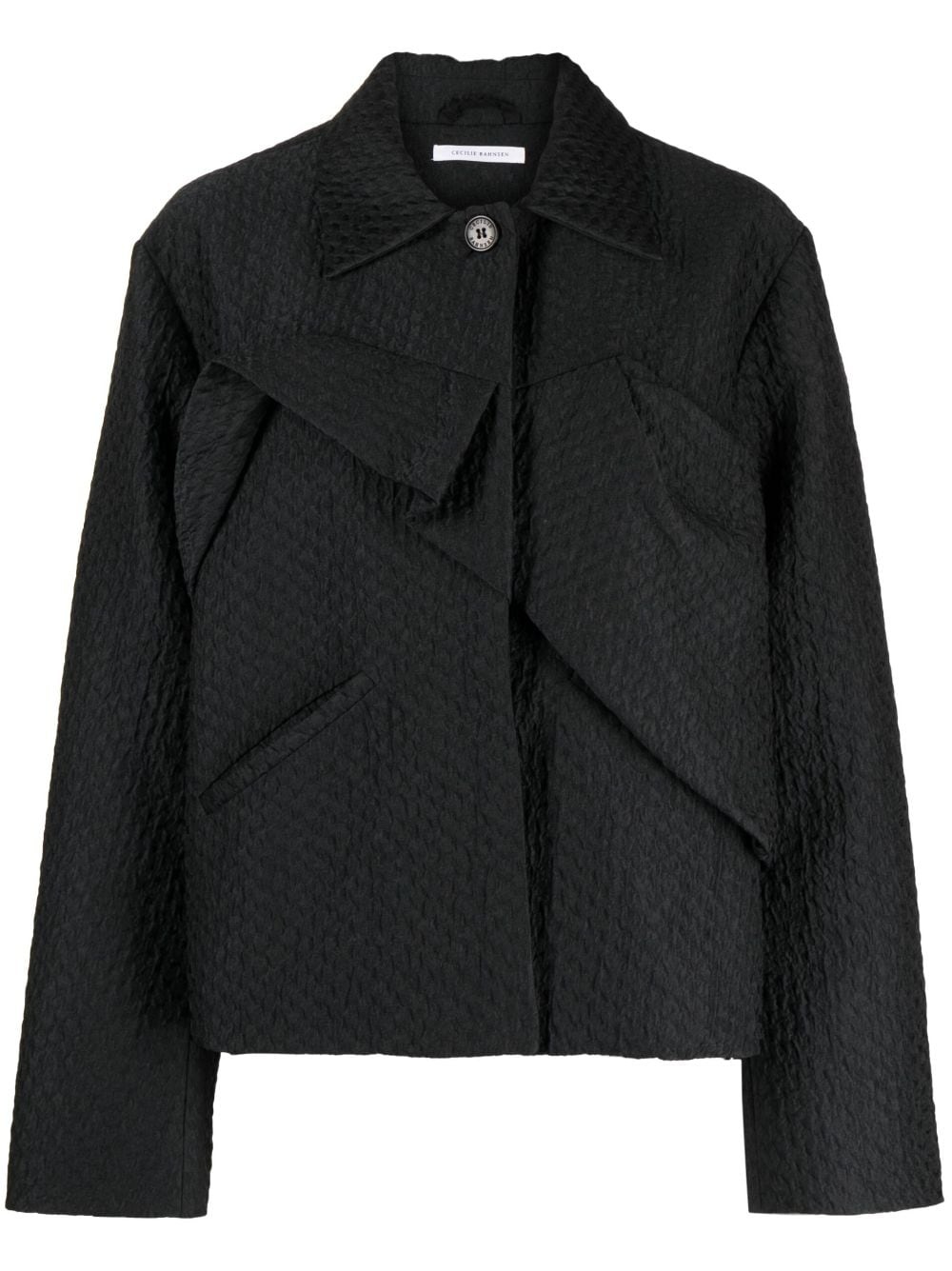 single-breasted button-fastening jacket - 1