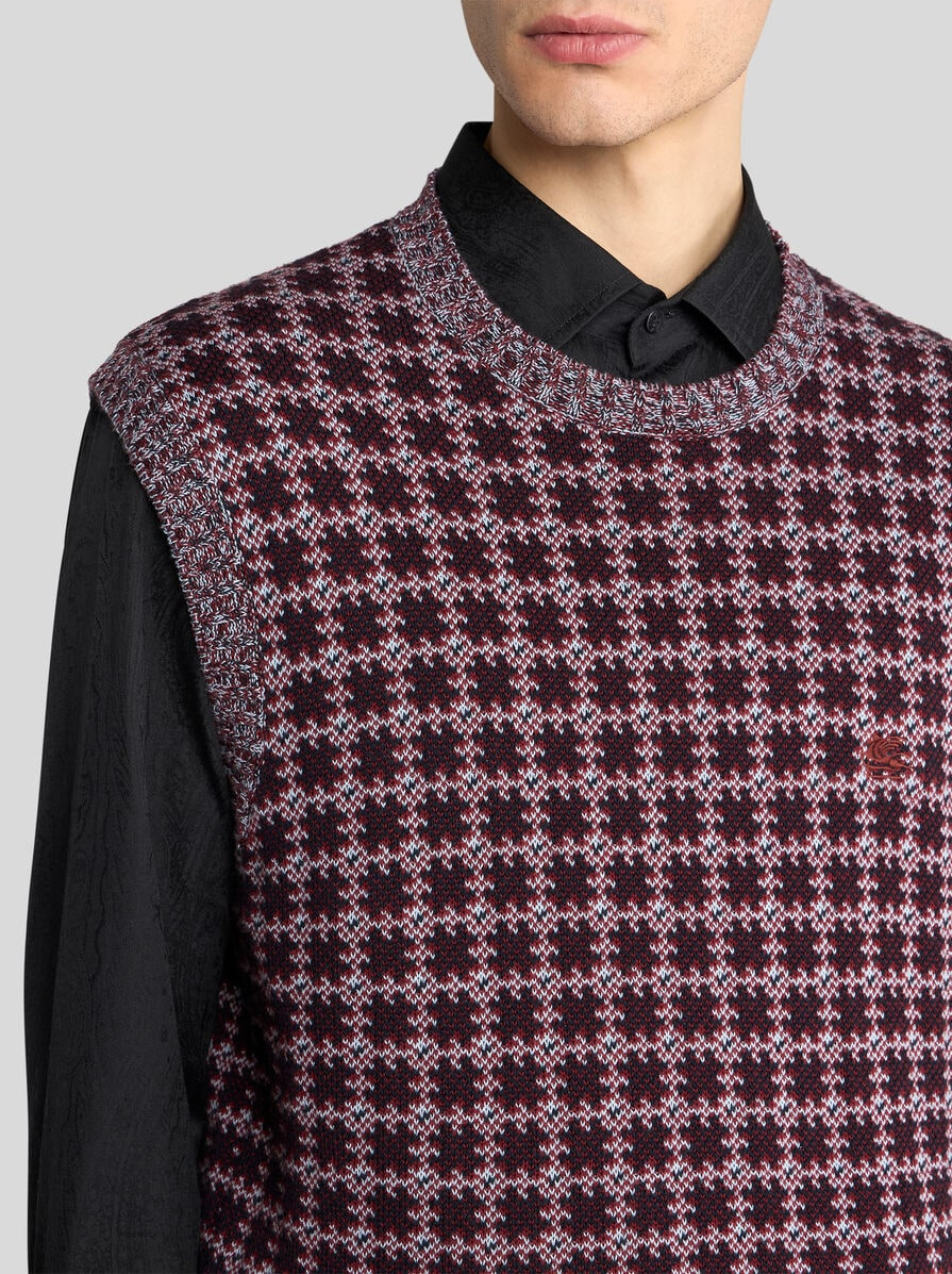 COTTON WAISTCOAT WITH PEGASO EMBROIDERY - 3