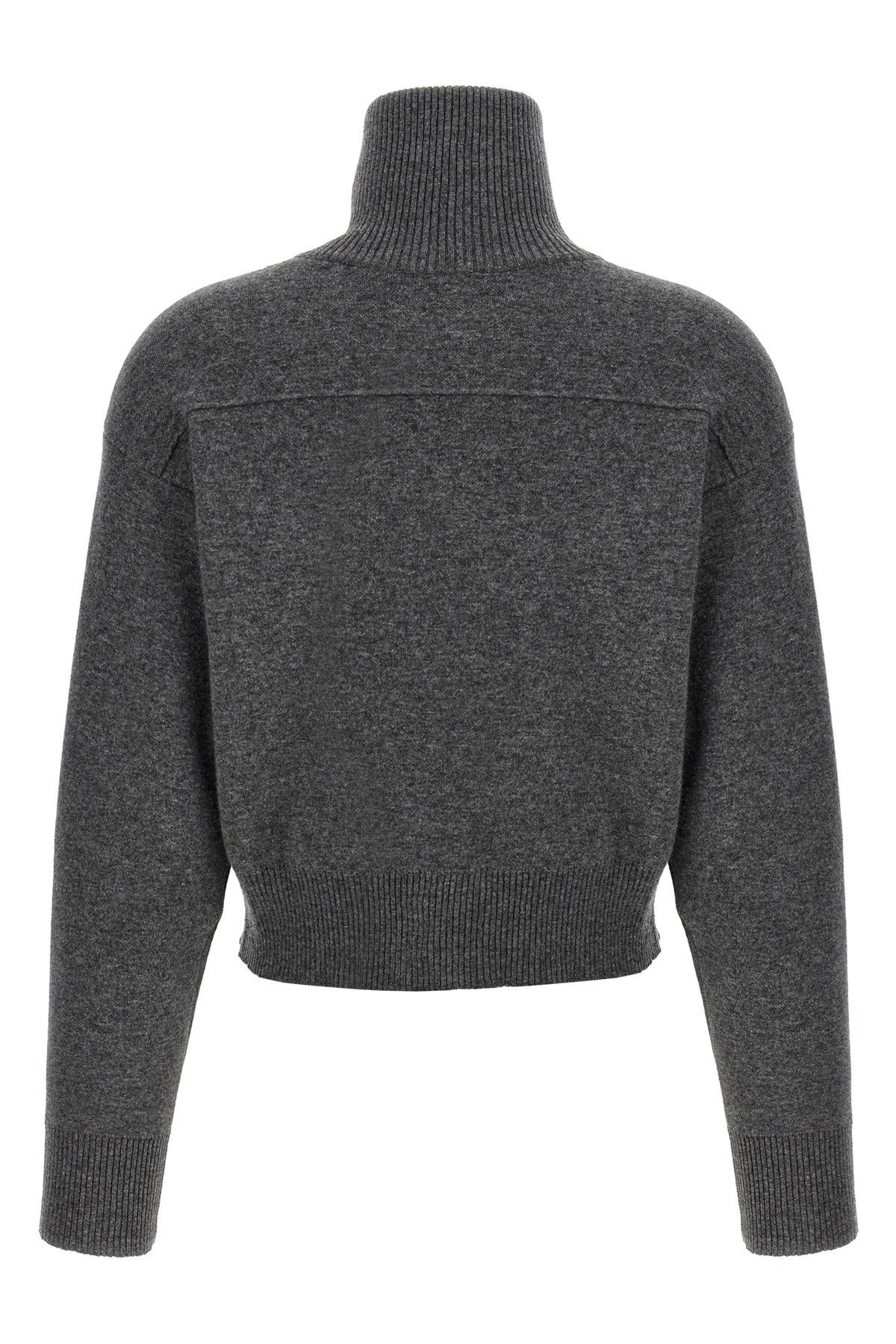 Brunello Cucinelli Women 'Shiny Zipper Pull' Wool Cardigan - 2