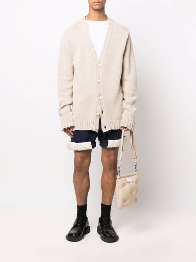 Maison Margiela distressed knitted cardigan outlook