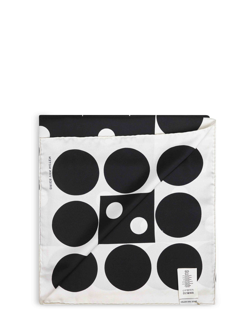 Dries Van Noten Polka dot-print silk square scarf outlook