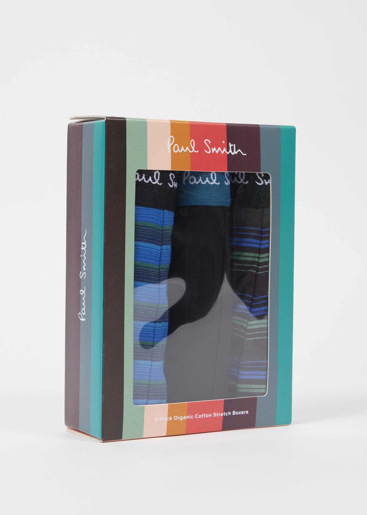 Black and Blue Stripe Boxer Briefs Three Pack - 5