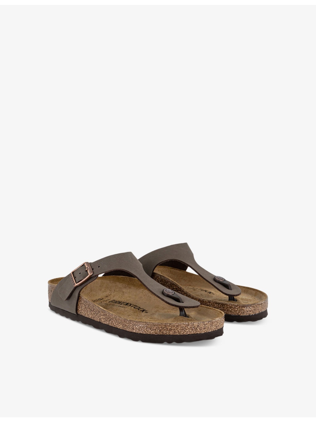 Branded-hardware faux-leather thong sandals - 3