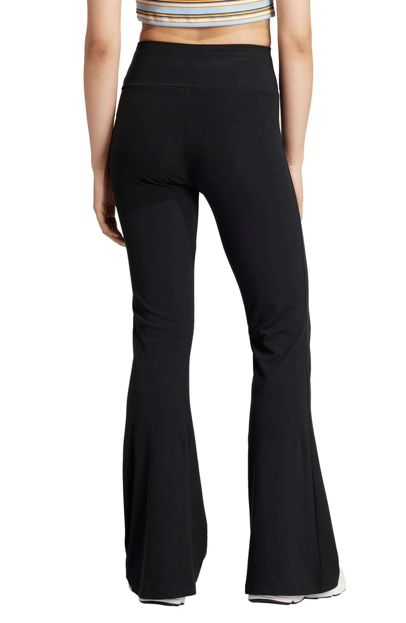 Trefoil Essentials Rib Flare Leggings - 2