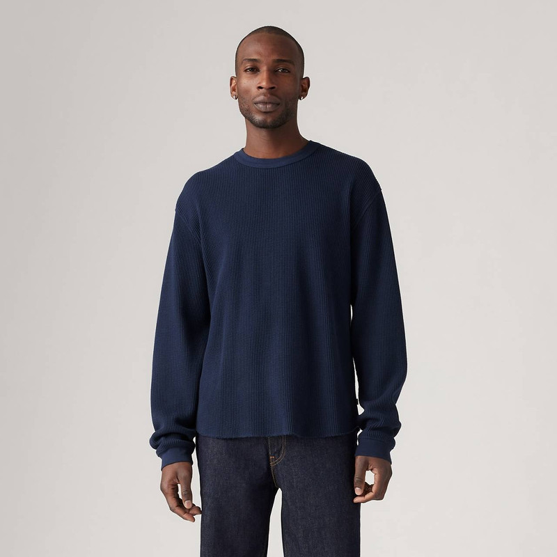 LONG SLEEVE RELAXED THERMAL T-SHIRT 2