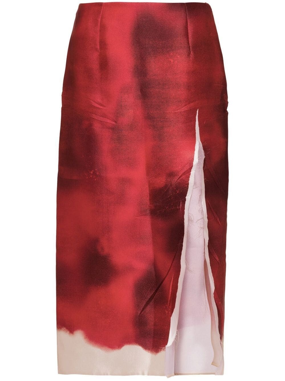 abstract-print midi skirt - 1