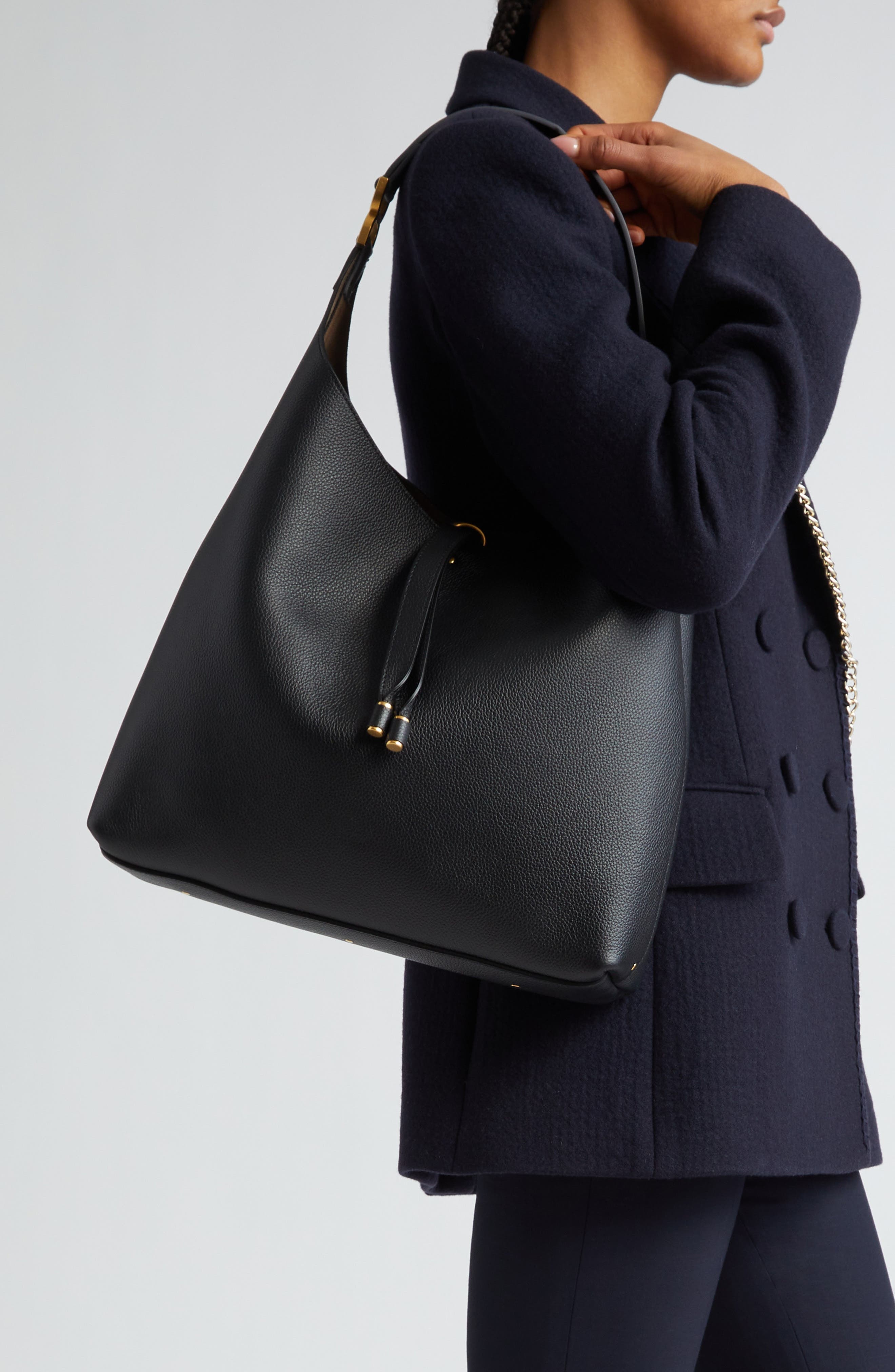 Marcie Leather Hobo Bag - 3