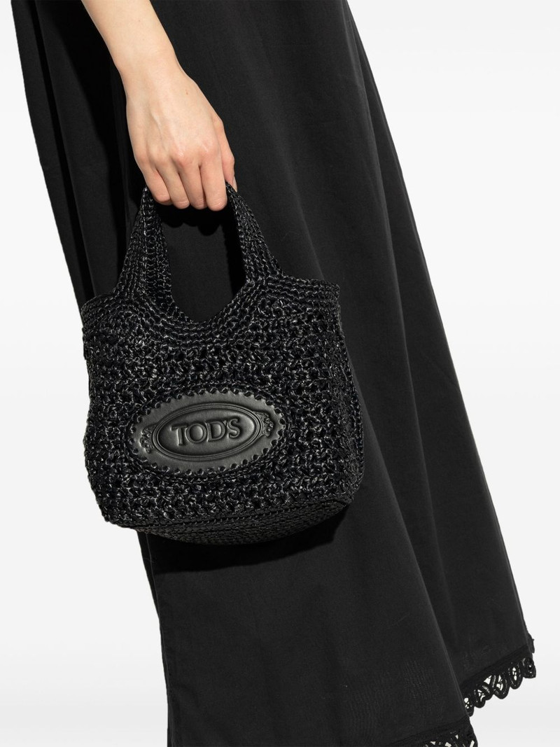 Tod's mini raffia tote bag outlook