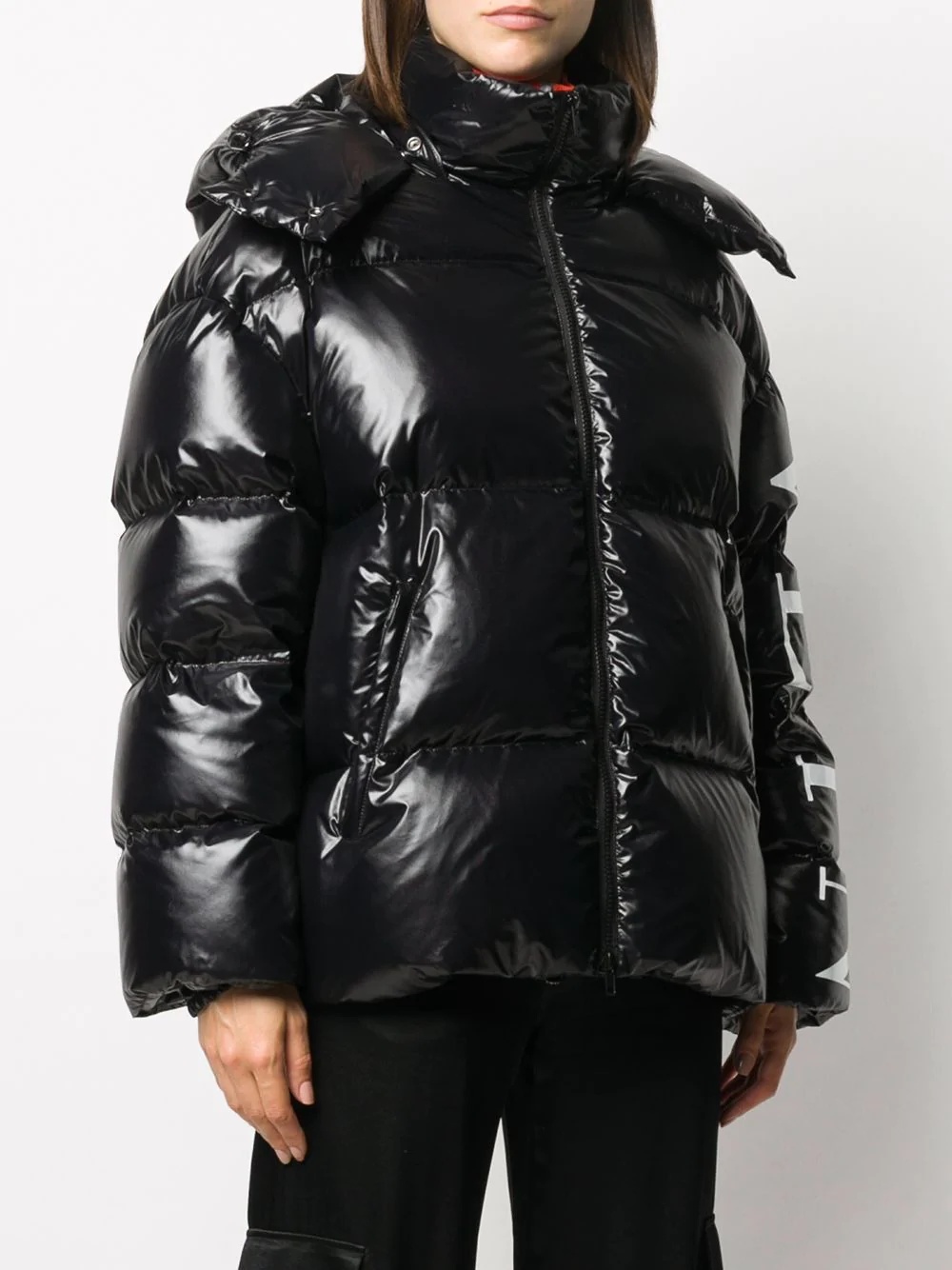 VLTN logo-print padded jacket - 3