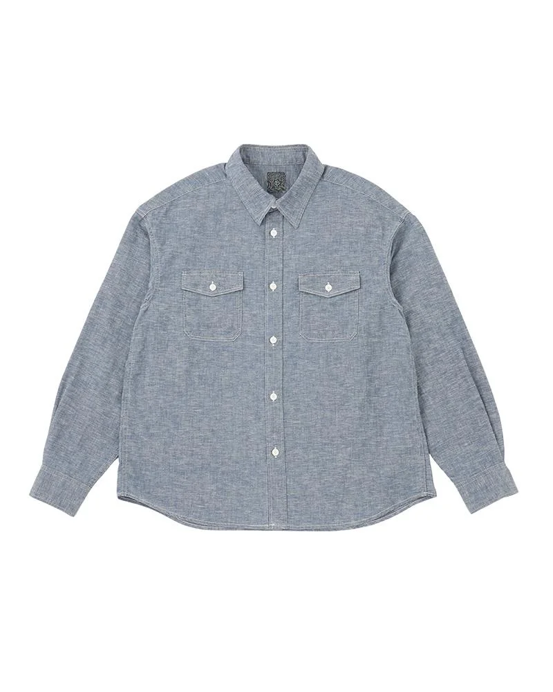 PIONEER CHAMBRAY L/S LT.INDIGO - 1
