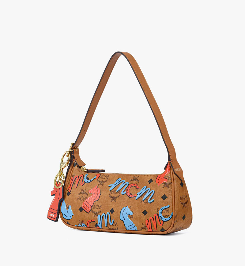MCM Year of the Horse Aren Shoulder Bag in Visetos outlook