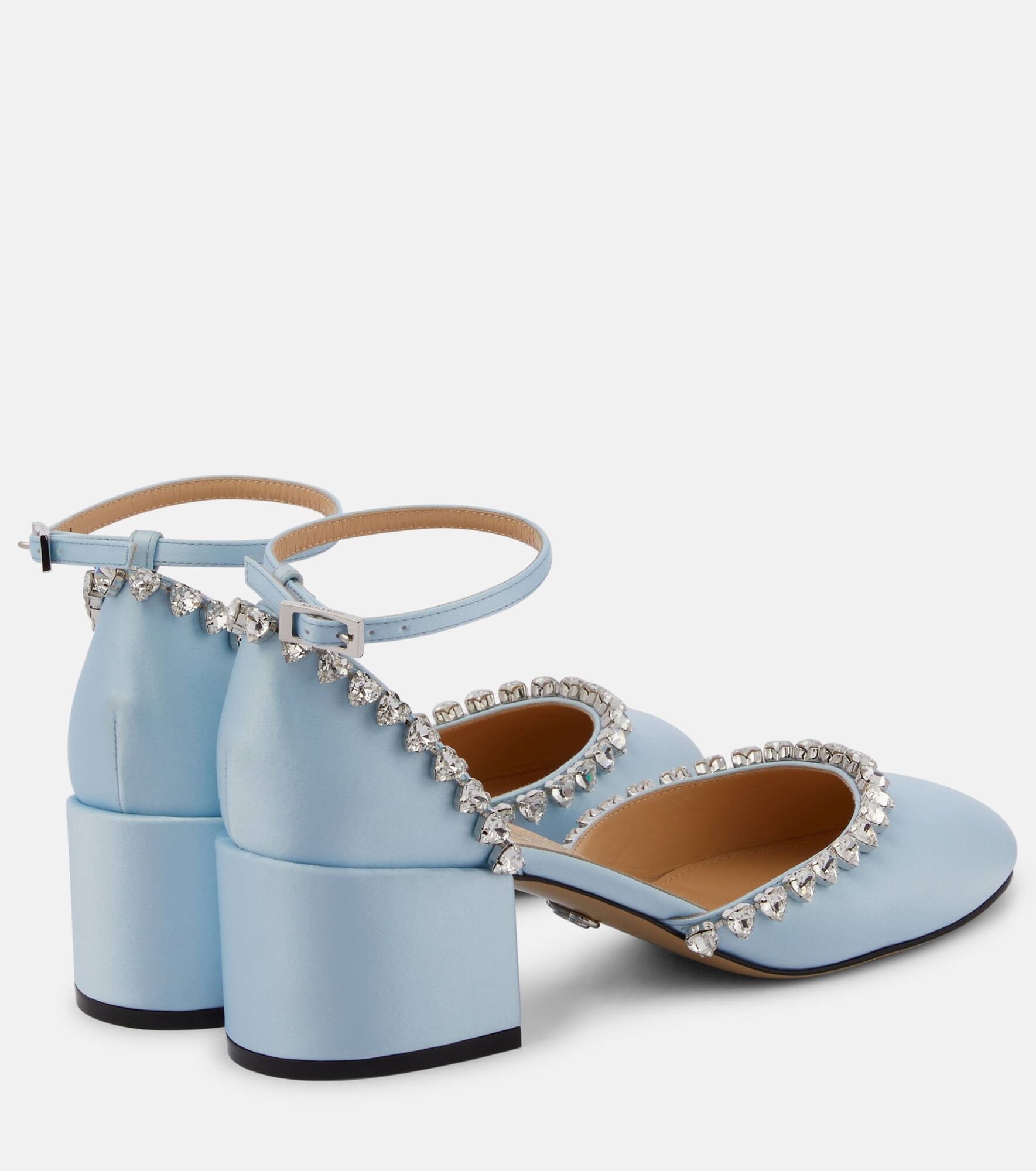 Audrey 55 embellished satin pumps - 3