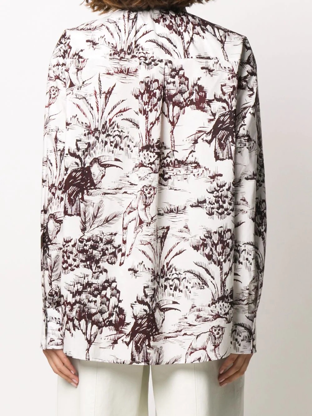 jungle print pocket blouse - 4