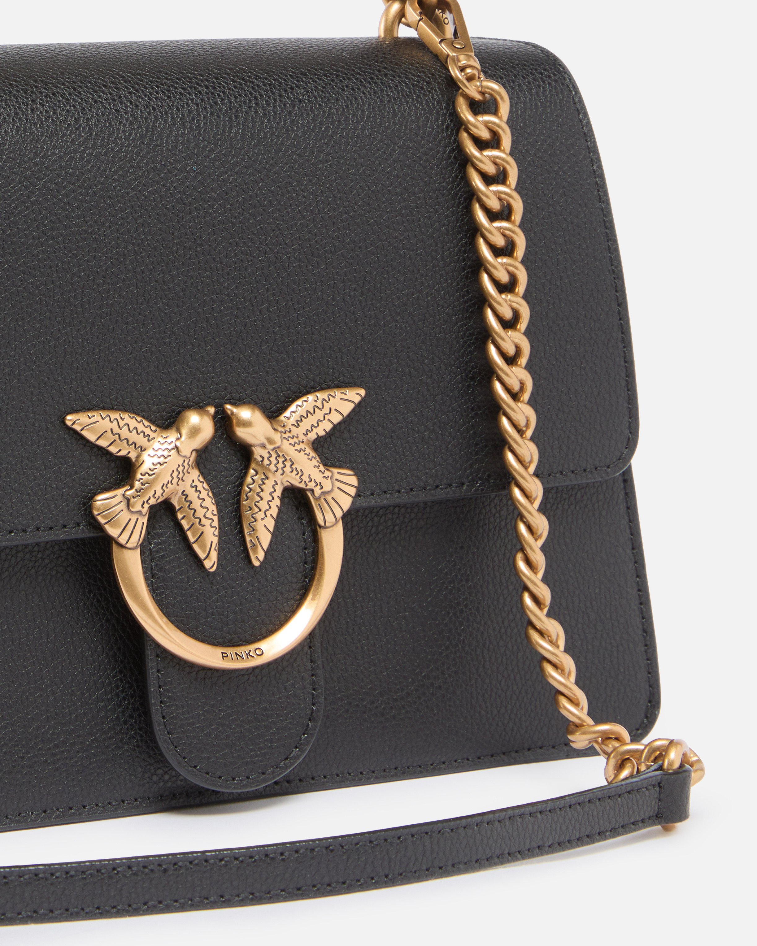 MEDIUM LOVE BAG TOP HANDLE LIGHT HANDBAG IN GRAINED LEATHER - 3
