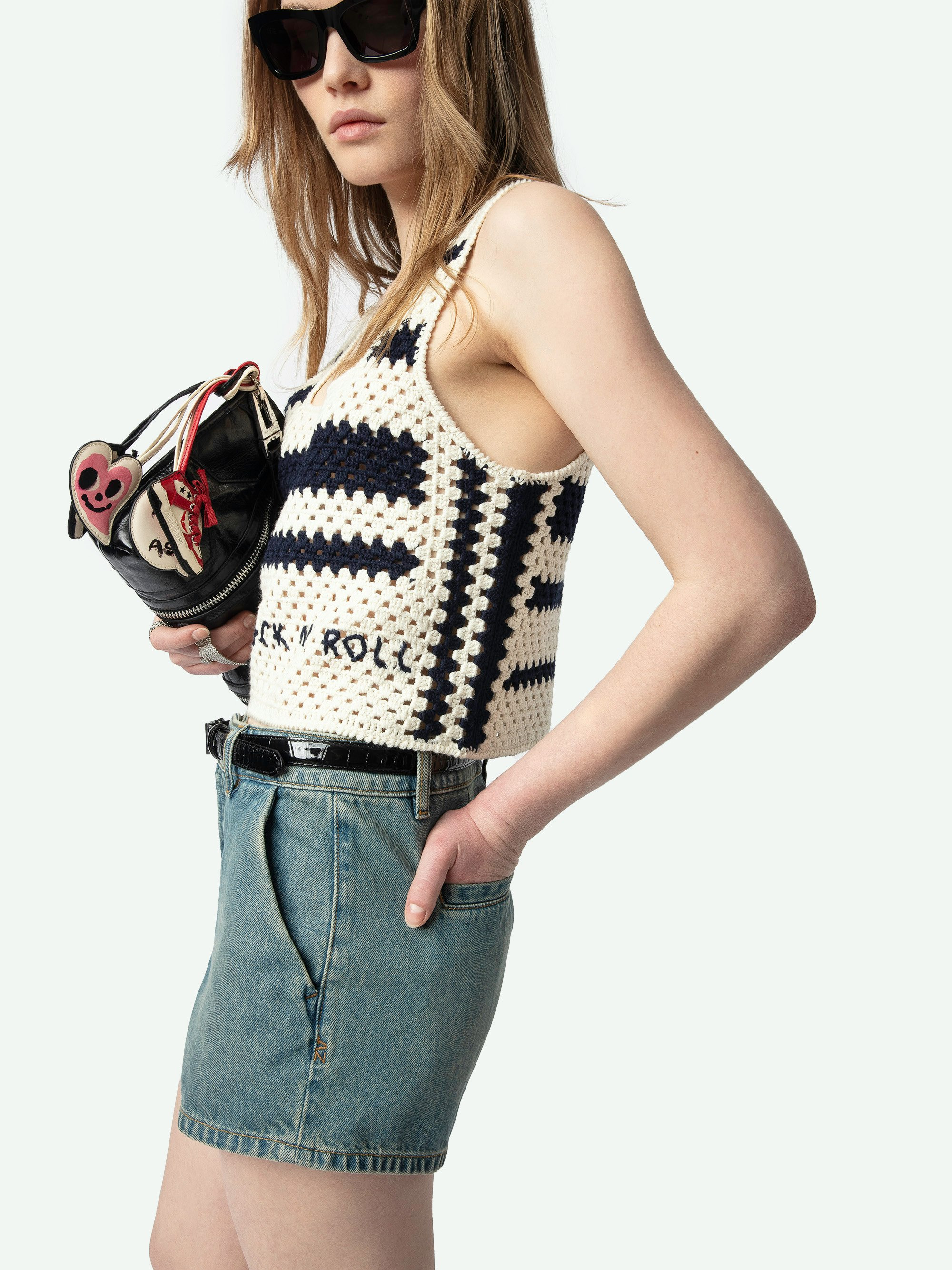 Dillie Crochet Knit Tank Top - 5