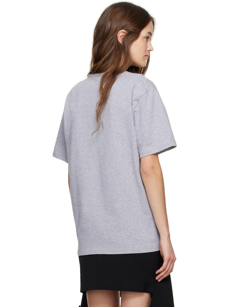 Gray Flocked Logo T-shirt 3