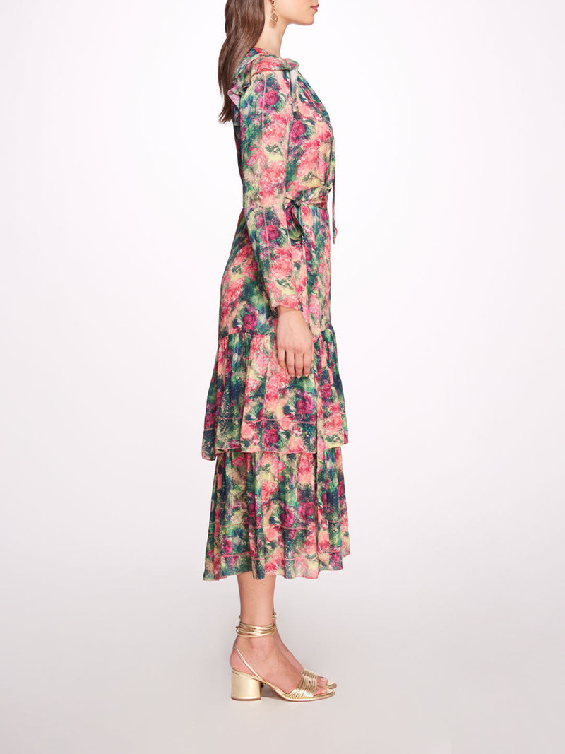 Marchesa AMBER PRINTED GEORGETTE MAXI DRESS outlook