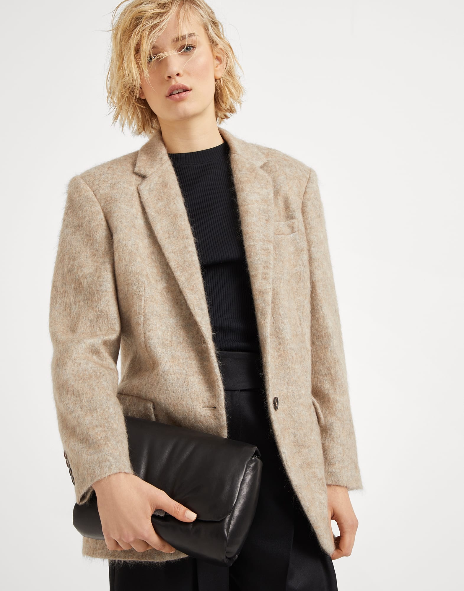 Wet-effect nappa leather bag with shimmering detail - 4