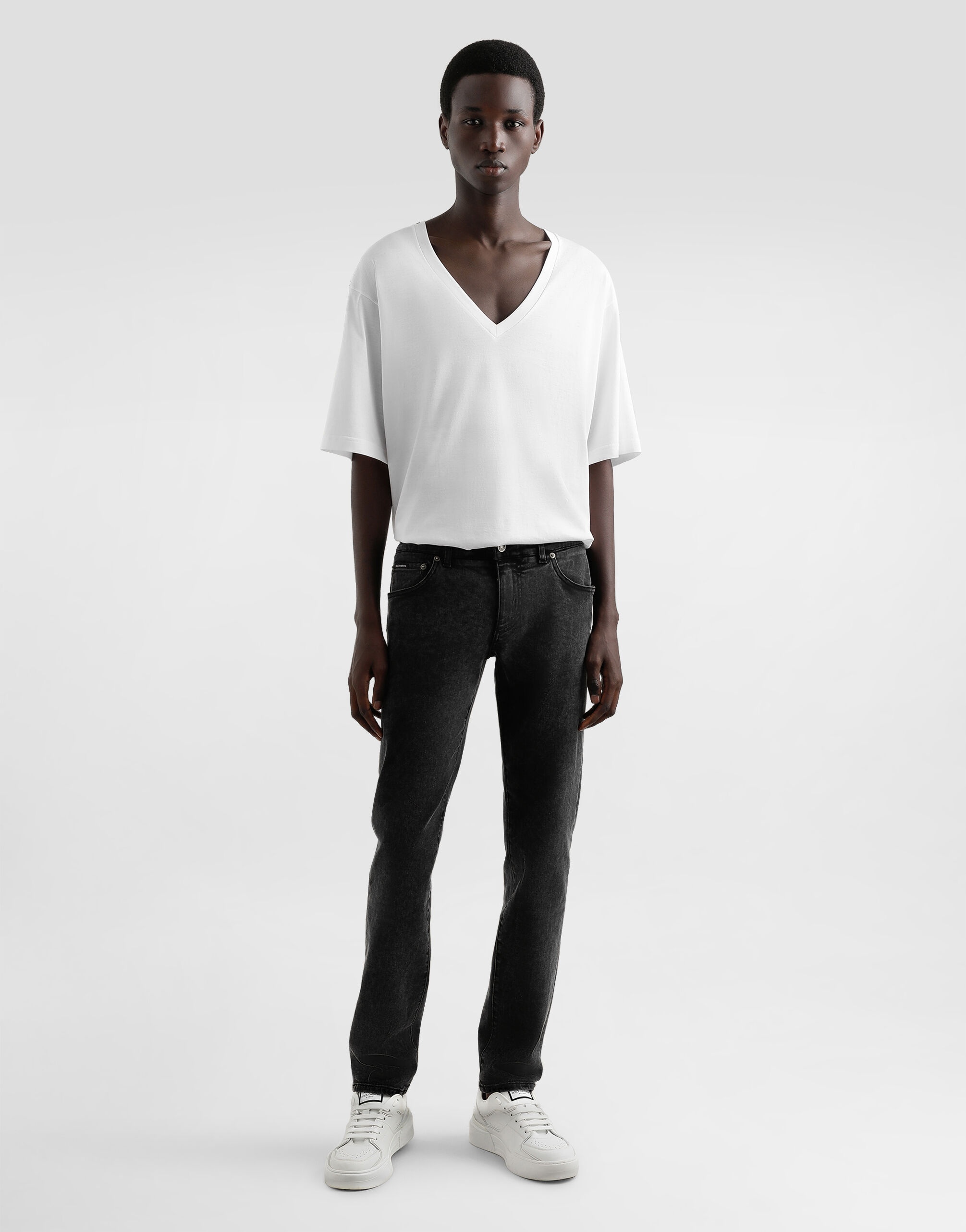 Skinny stretch cotton jeans with tag - 2
