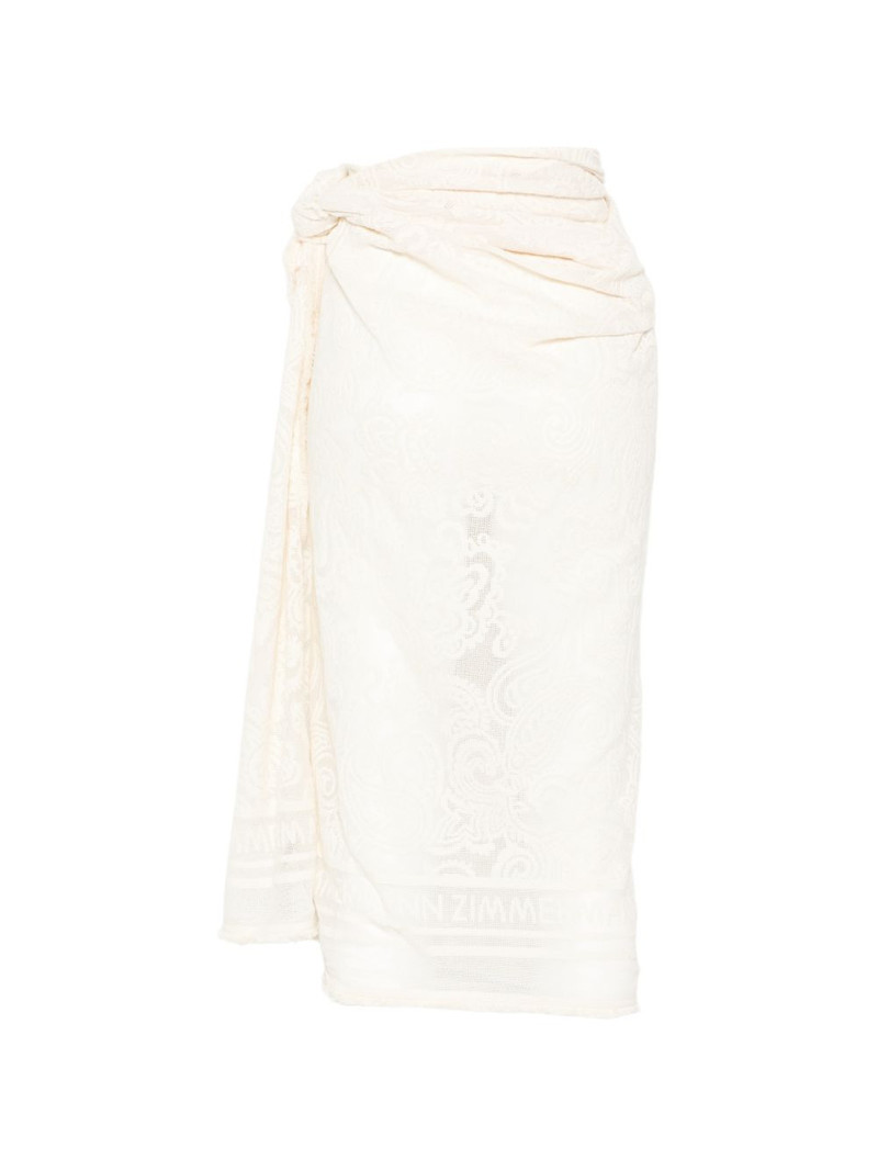 Zimmermann woven frayed-edge pareo outlook