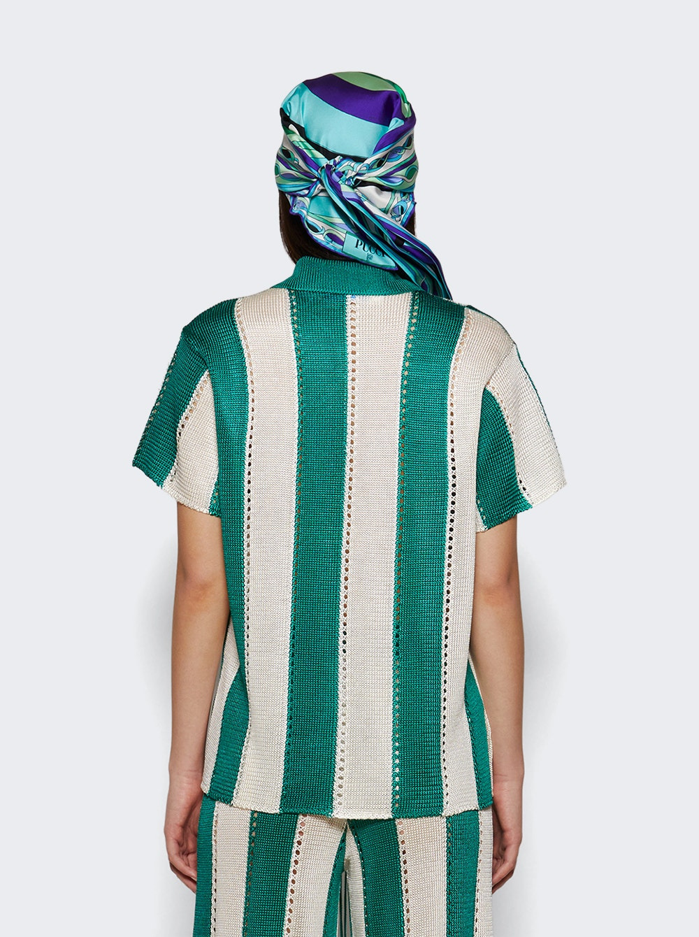 Cabana Stripe Short Sleeve Shirt Palm Green Stripe - 4