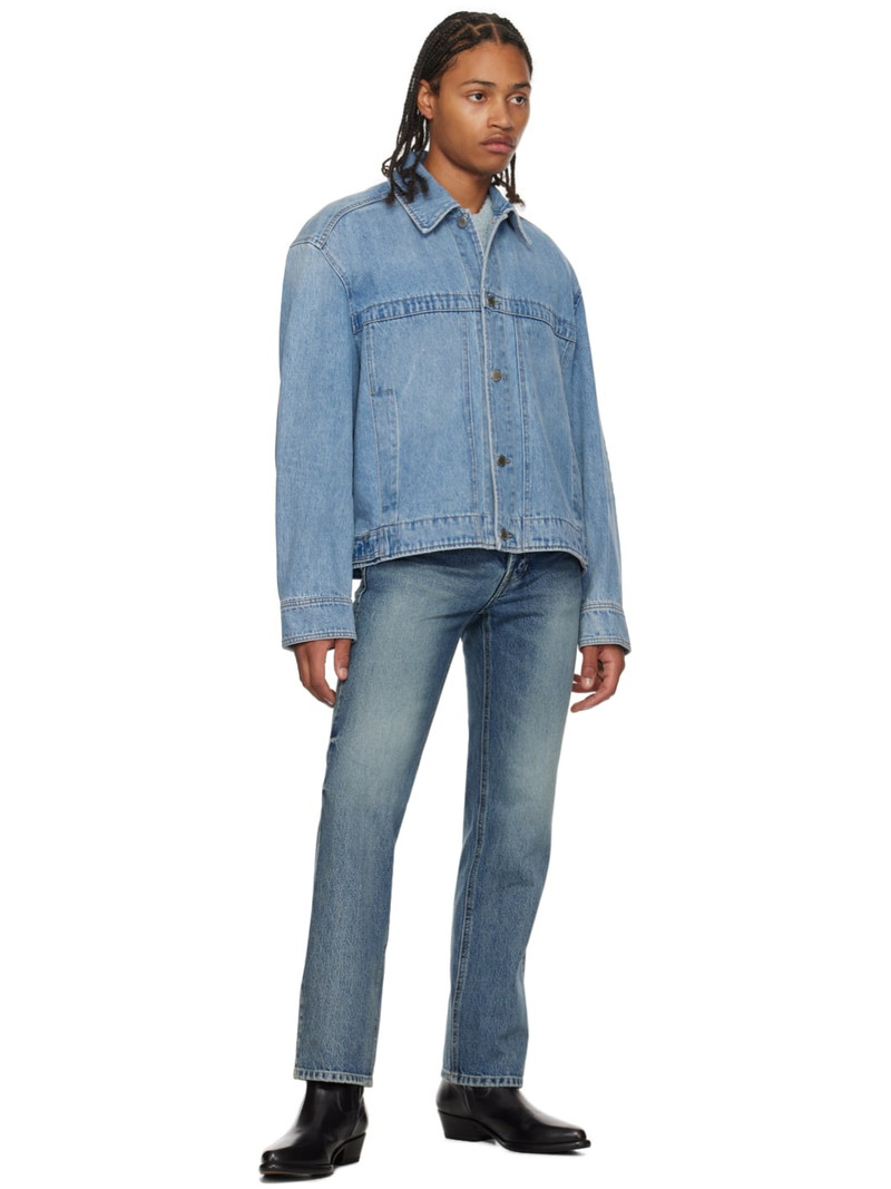 SOLID HOMME Blue Paneled Denim Jacket outlook