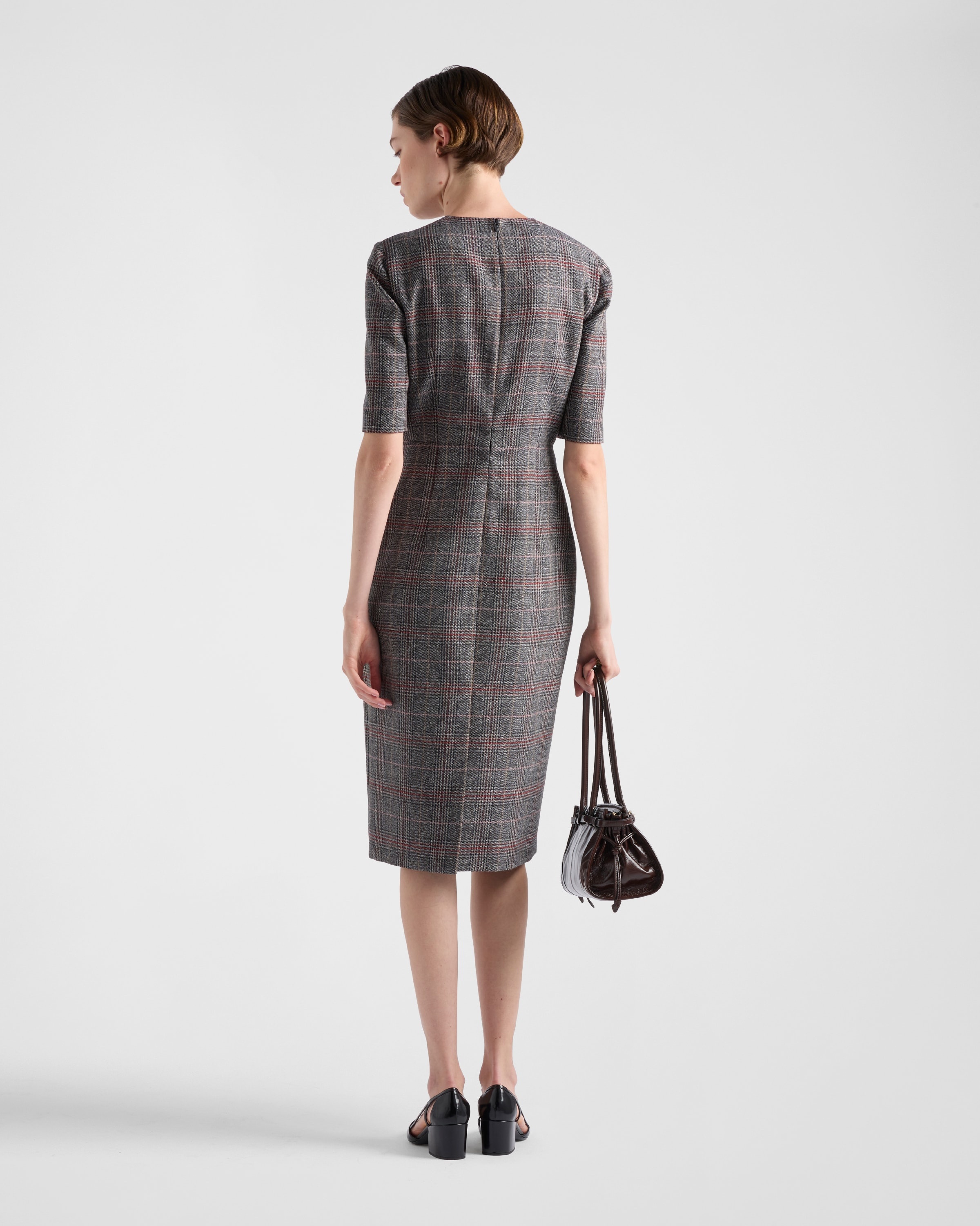 Prince-of-Wales checked midi-dress - 5
