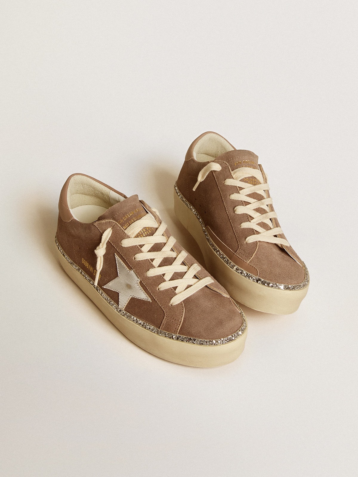 Hi Star in suede with silver leather star and leather heel tab - 2