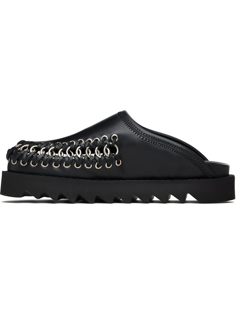 TOGA PULLA Black Hoop Detail Slip-on Loafers outlook