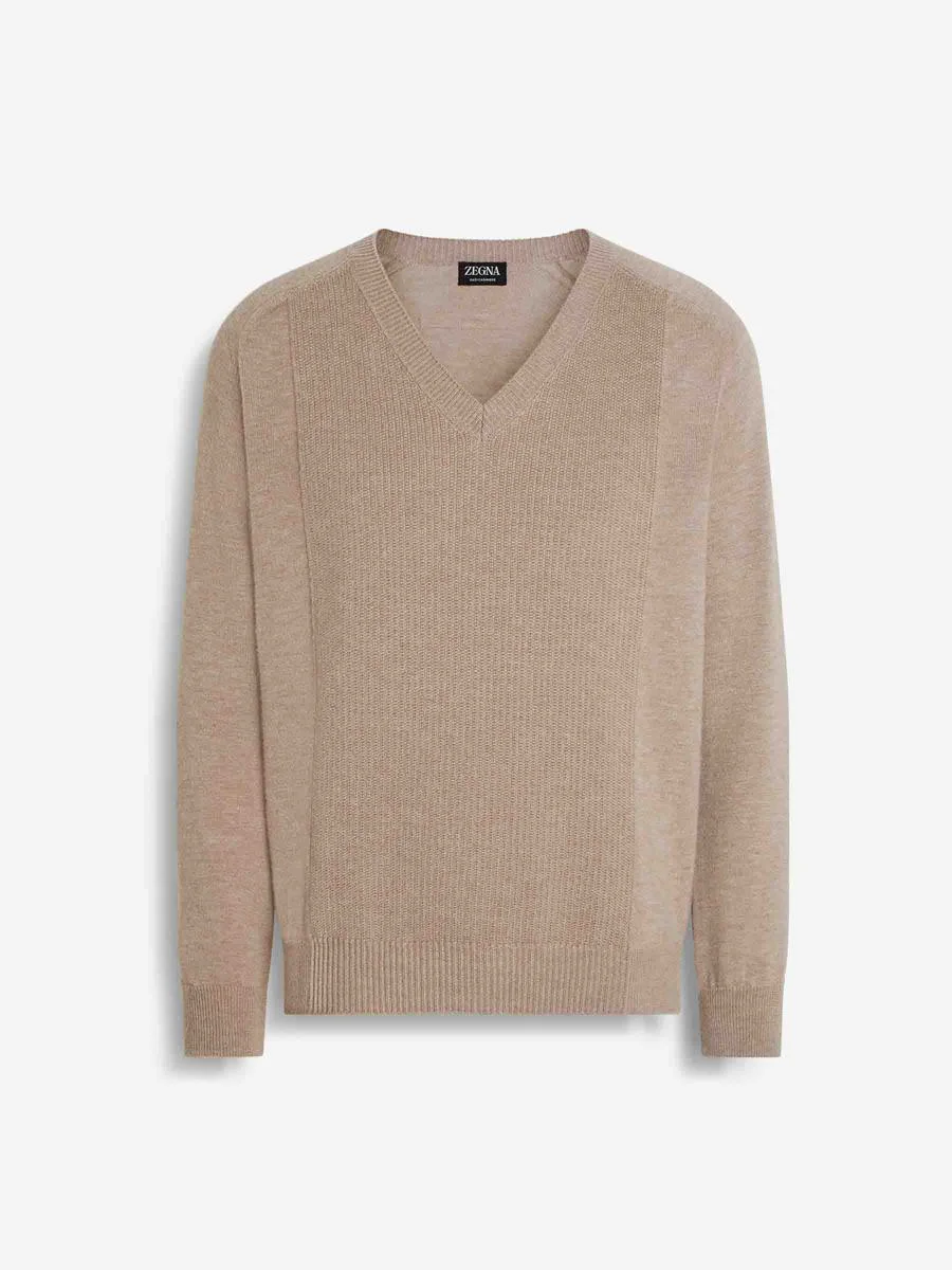 Zegna V-Neck Sweater - 1