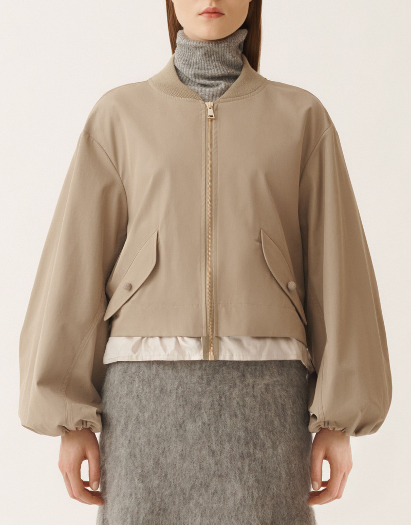 Extra-fine twill bomber jacket 5