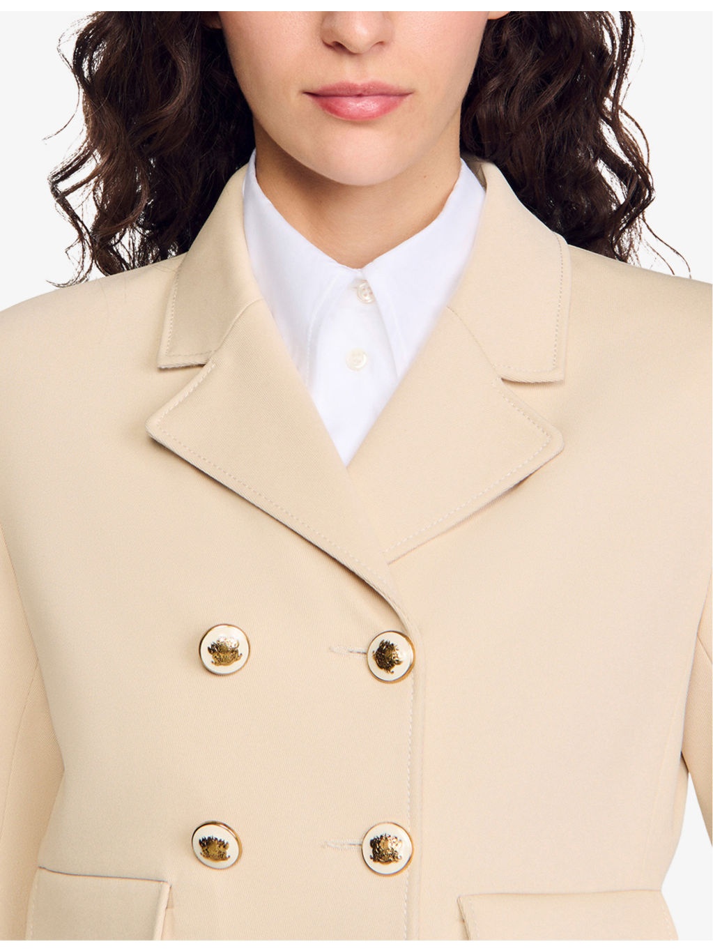 Double-Breasted Cotton Jacket - 5