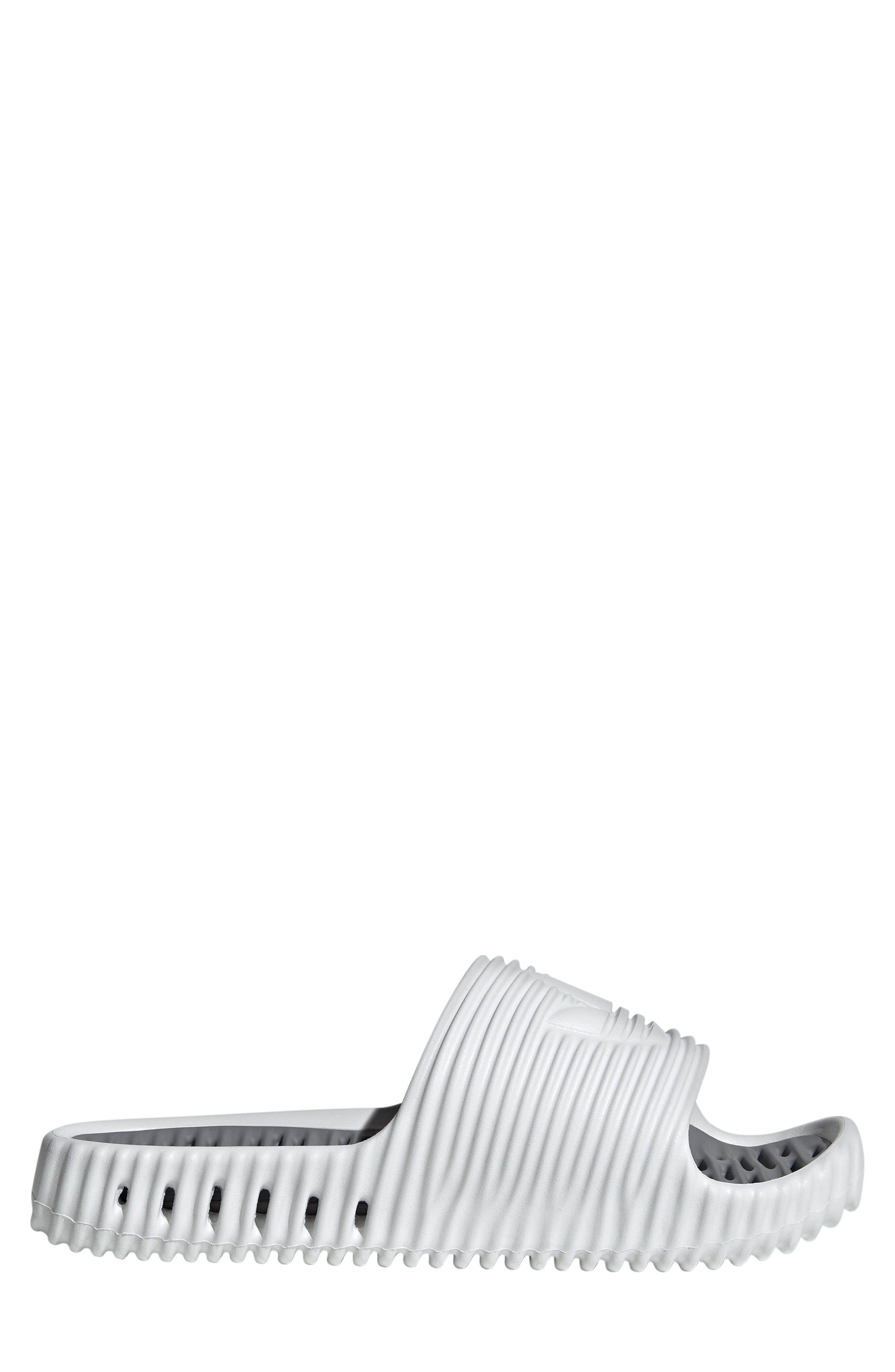 adidas Gender Inclusive Adilette 25 Slide in Crystal White/Grey at Nordstrom - 3