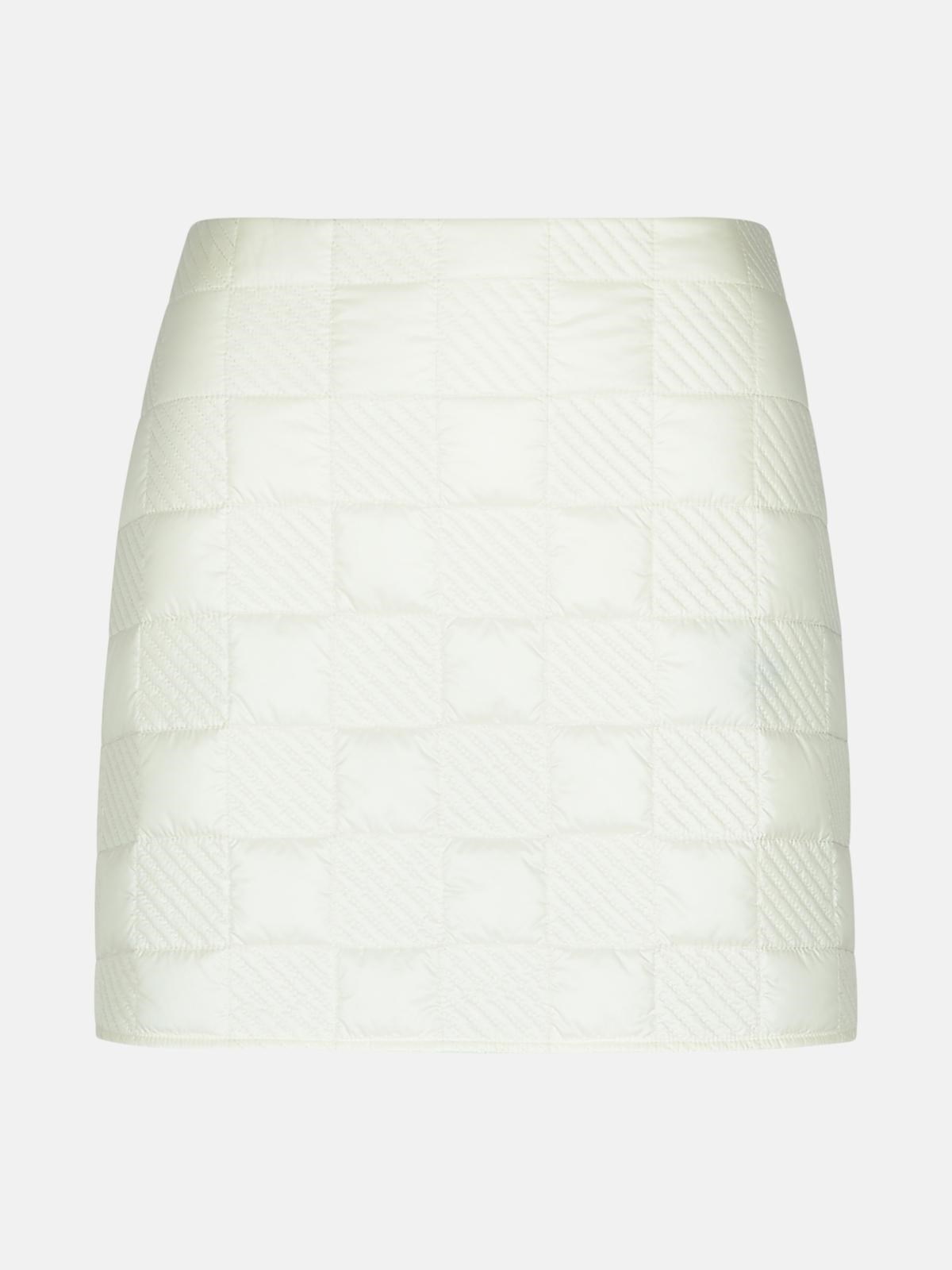 CREAM POLYAMIDE MINISKIRT - 1