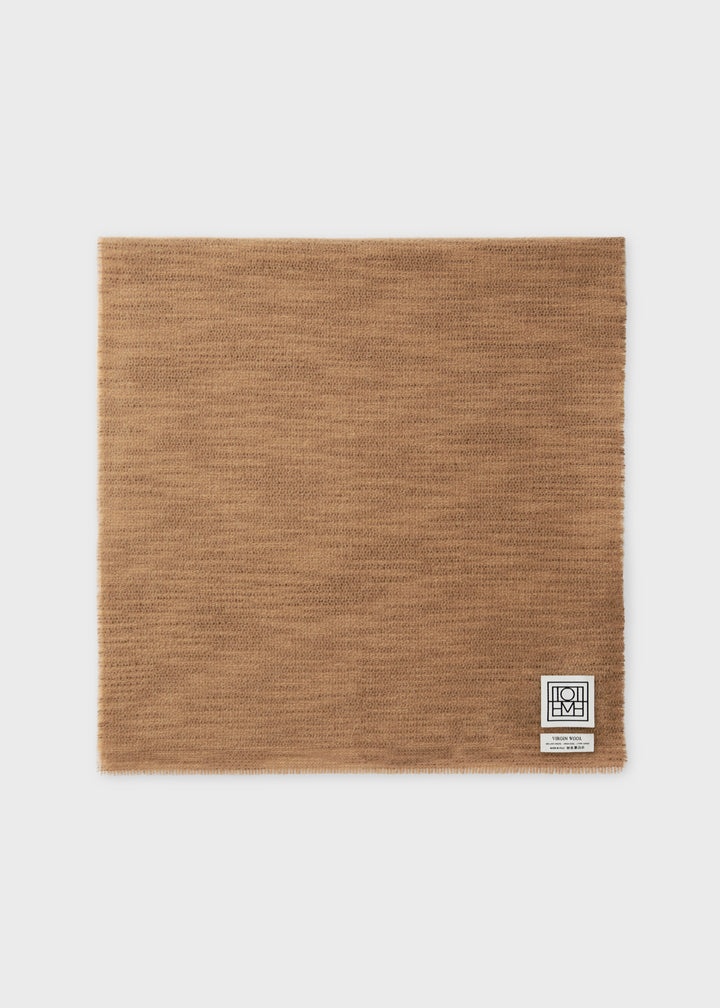 Classic wool scarf camel mouliné - 5