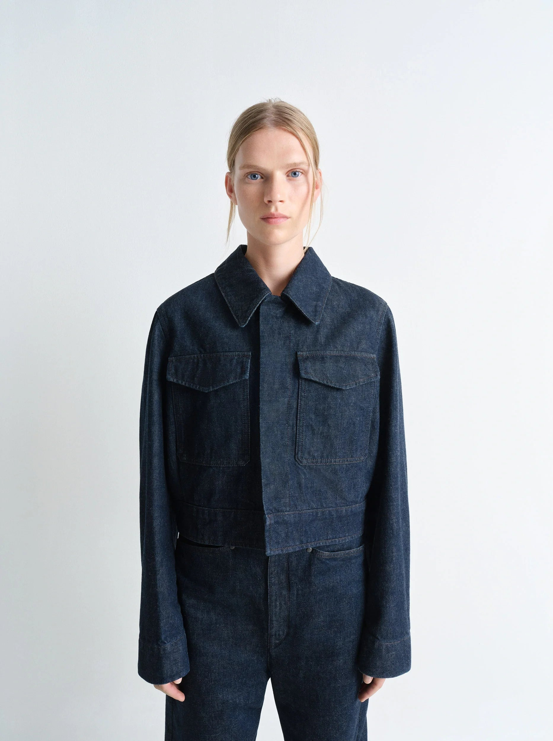 TWO POCKET CROPPED JACKET - 2