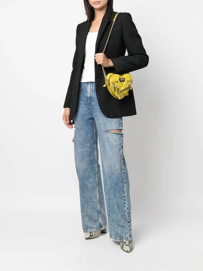 Moschino heart-shaped logo clutch bag outlook