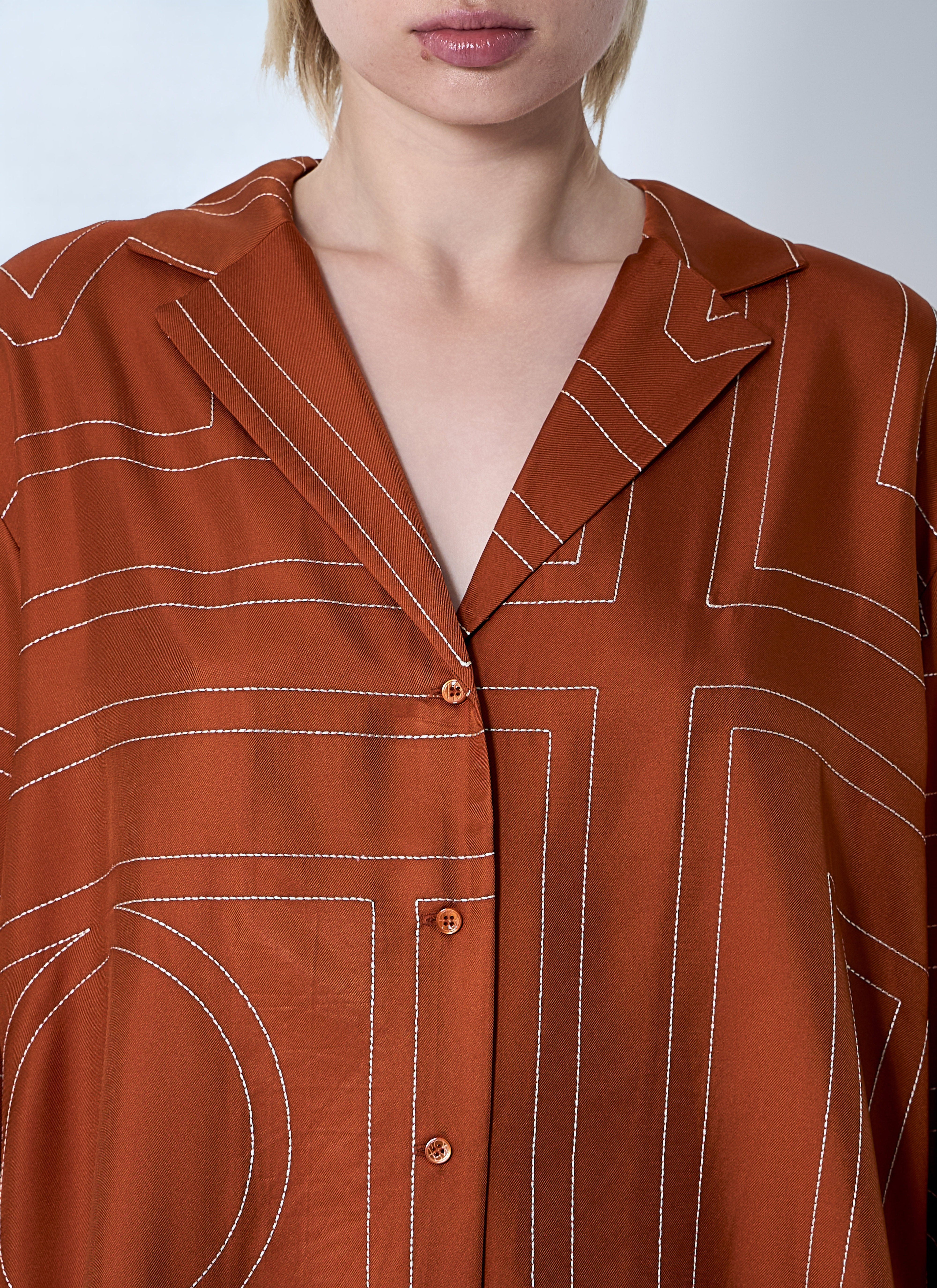 Toteme Women Monogram Silk Shirt - 5
