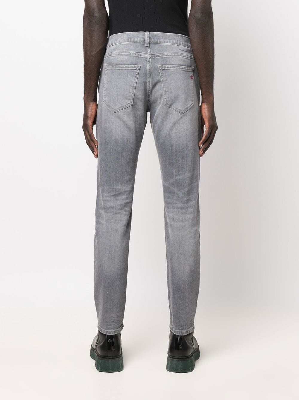 washed slim-fit jeans - 4