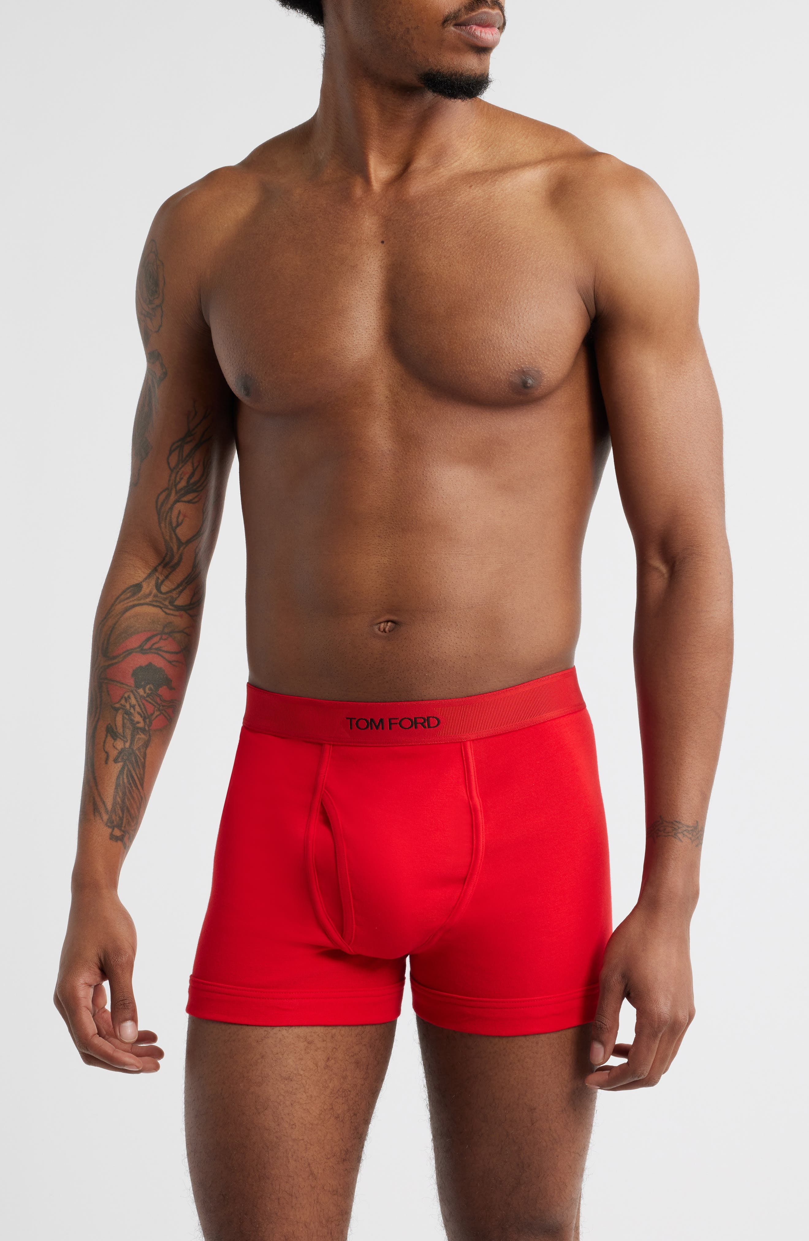 TOM FORD Cotton Stretch Jersey Boxer Briefs in Scarlet at Nordstrom - 1